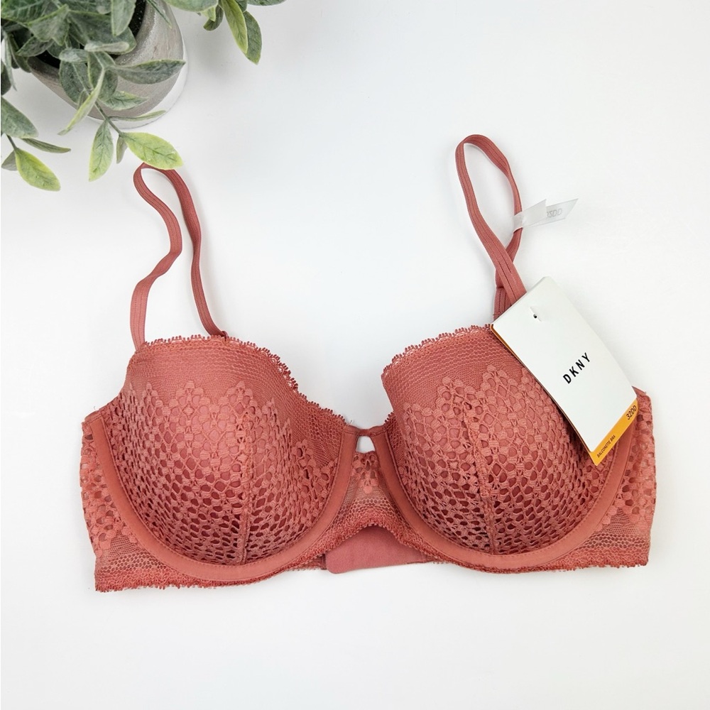 DKNY Nightfall Crochet Balconette Bra DK2027 Canyon Size 32DD